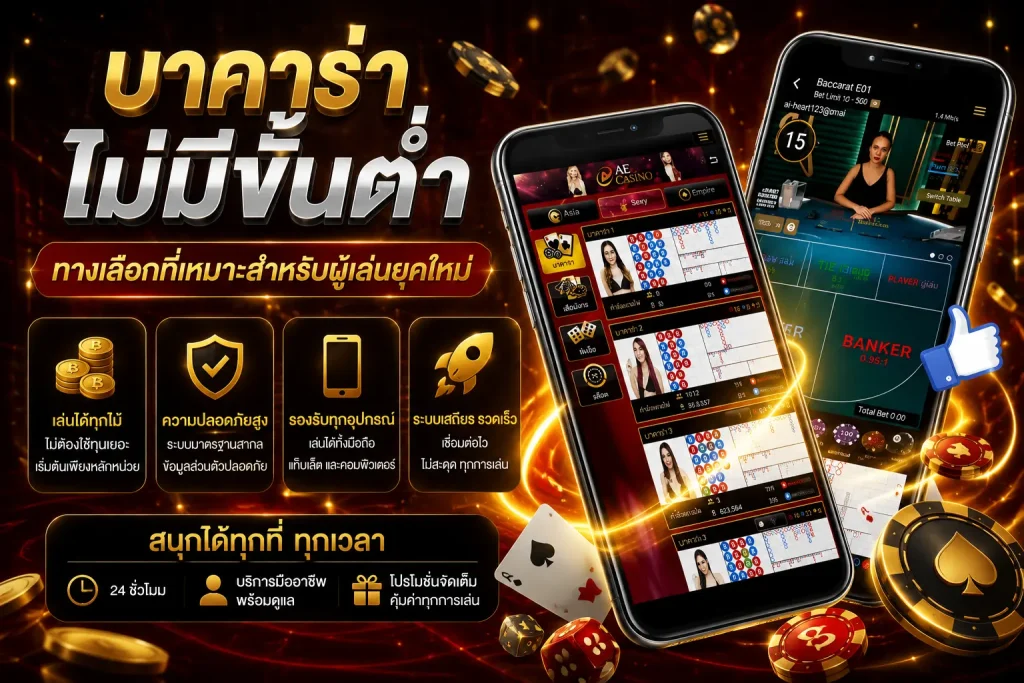 บาคาร่าไม่มีขั้นต่ำ