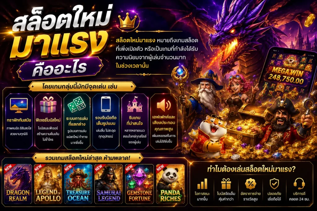 สล็อตใหม่มาแรง