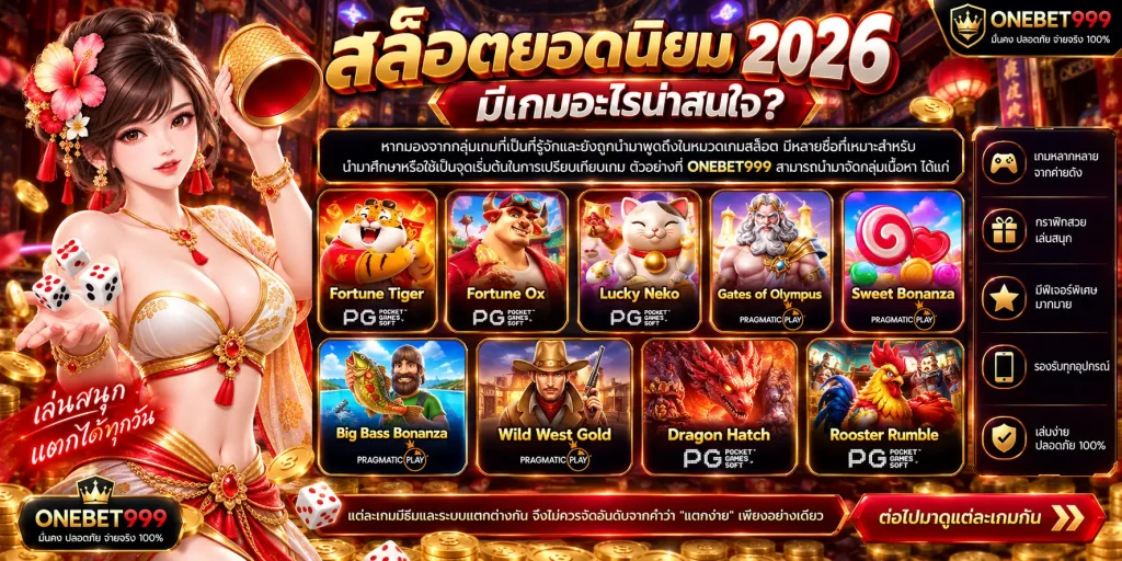 สล็อตยอดนิยม